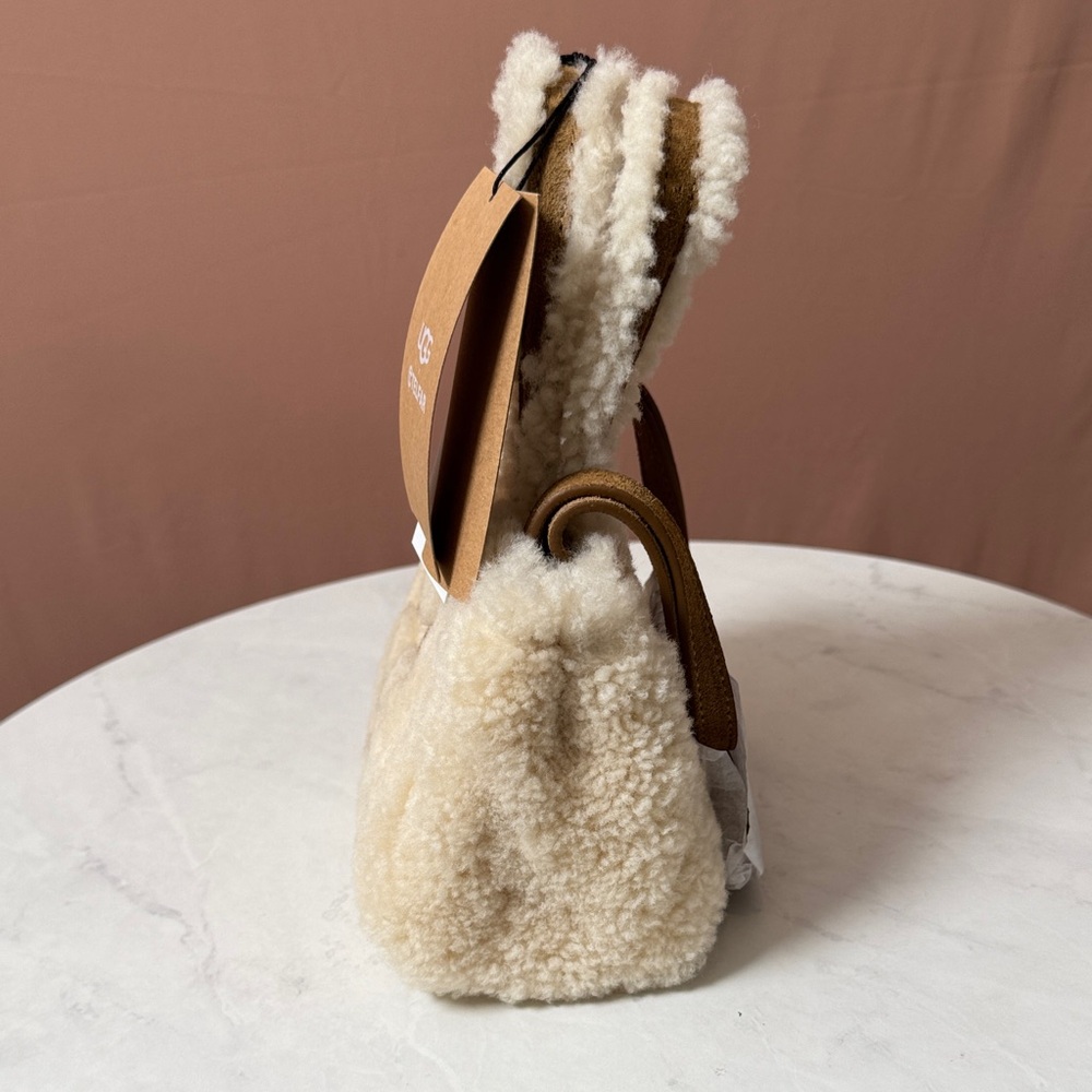 Telfar X UGG Cream Shearling Mini Bag - Picture 3 of 7